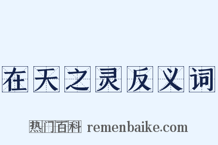 在天之灵反义词是什么意思的图片